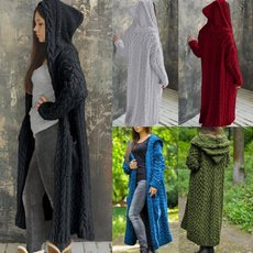 fashion women, hooded, Winter, Sleeve