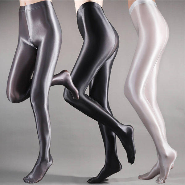 Womens High Quality Footed Spandex Leggings Tights 30% Transparent