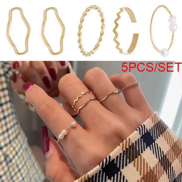 White or Gold Color Crystal Toe or Mid Finger Ring – TeeRocks.com