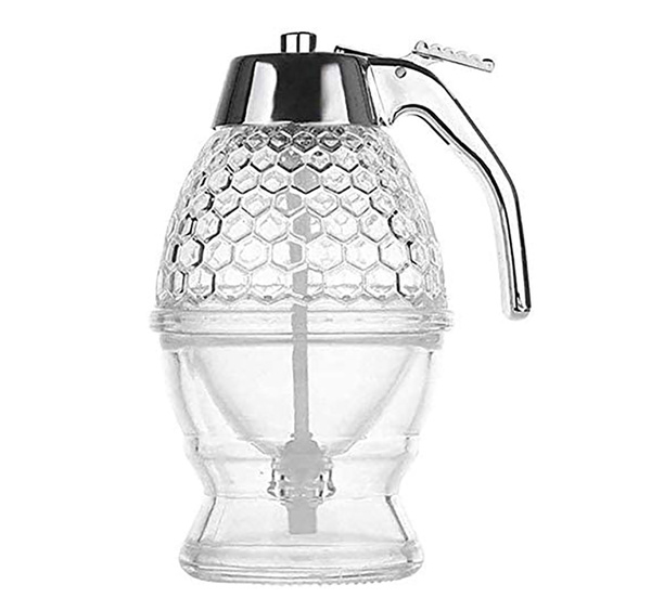 Honey Dispenser，Honey jar Honey Dispenser No Drip,Honey Comb Shaped