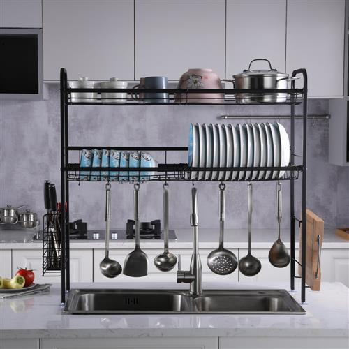 2 Layer Kitchen Dish Drainer Organizer Storage Rack - Plate