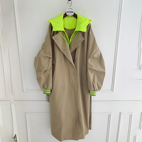plus size khaki coat