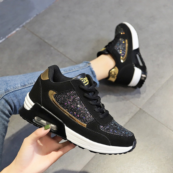 Autumn Shiny Womens Sneakers, Sneakers Woman Sequins