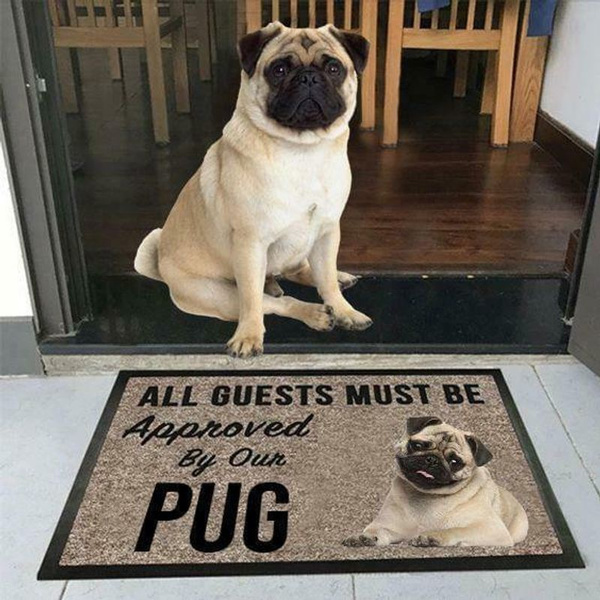 pug welcome mat