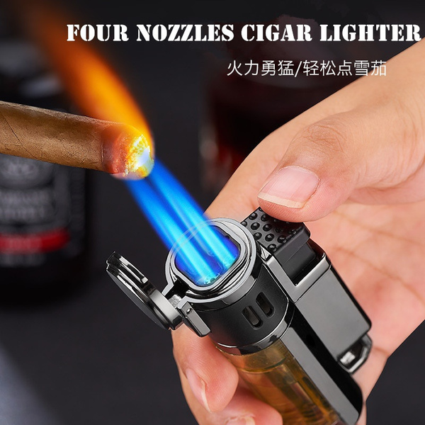 1300 C Nozzles Torch Lighter Windproof Blue Butane Turbo Torch Lighter Cigar Cigarette Smoking Jet Spray Gun | Wish