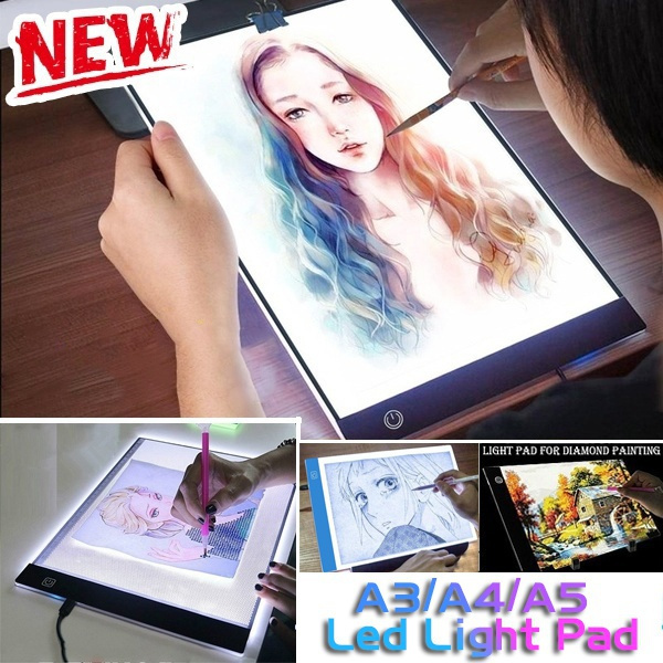 A4 LED Light Pad for Diamond Painting,tracing Light Box Diamond Painting  Accessories for 5D Diamond Art Painting,USB Powered