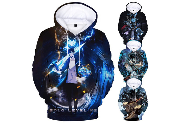 Unisex Solo Leveling Anime Manga 3D Pullover Sudadera con Capucha Unisex Solo Leveling Anime Manga 3D Pullover Sudadera con Capucha