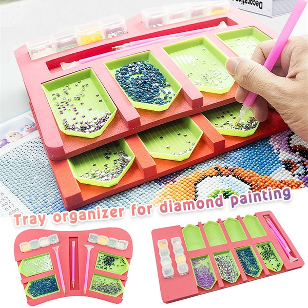 4 Grid/8 Grid Diamond Painting Kits Beading Tray Organizer To Keep Trays  Containers Together 5D DIY Painting with Diamonds Accessories Tools
