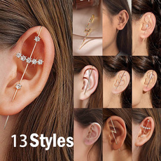 Cubic Zirconia, Goth, punk earring, Stud Earring