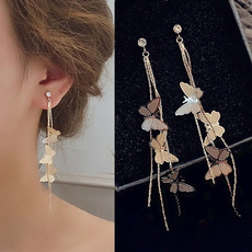 butterfly, Dangle Earring, Jewelry, wedding earrings