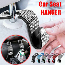 New 4/2/1Pcs/set Car Accessories Hook Car Seat Backrest Headrest Hidden Creative Diamond Car Rear Seat Hook