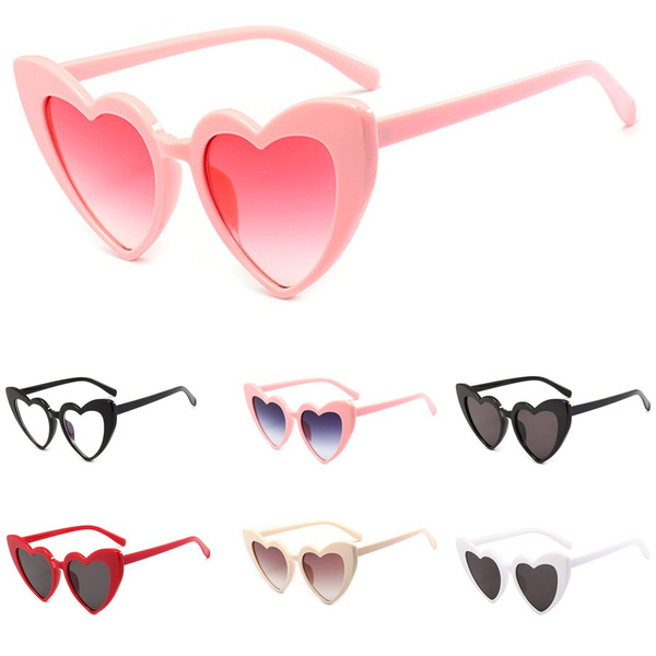 NEW Women Fashion Lolita Heart Shaped Sunglasses Shades Vintage Eyeglasses 2019 