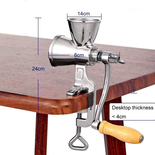 Stainless Steel Hand Crank Grain Mill Countertop Clamp Design Home