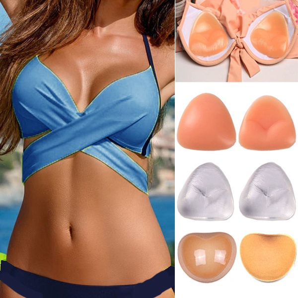 Silicone Bra Insert Pad Breast Enhancers Waterproof for Swimsuit Bikini  Pushup