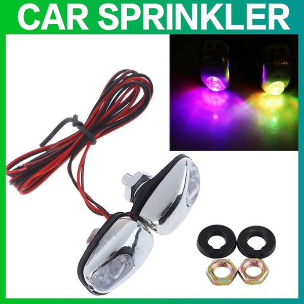LED Light Lamp Car Accessories Windshield Washer Wiper Jet Water Spray