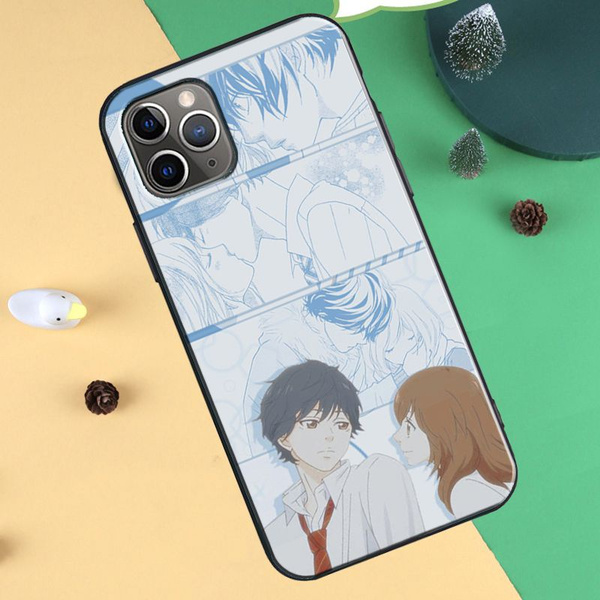 Ao Haru Ride Kiss tempered glass cell phone case cover for iphone