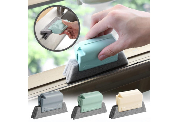 Window or Sliding Door Track Cleaning Brush, Tile Lines Brush,Window Blind  Duster, 2-in-1 Windowsill Sweeper, Hand-held Groove Gap, 5 Pieces