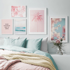 art print, pink, Flowers, Wall Art