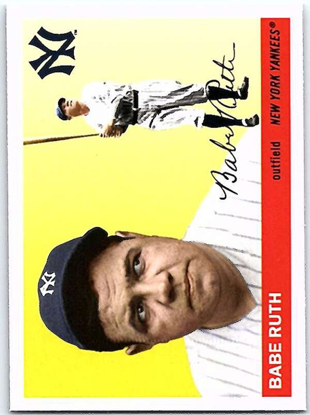 2020 Topps Archives #1 Babe Ruth Baseball Card Yankees