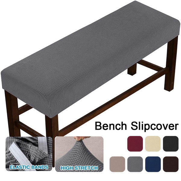 High Stretch Bench Cover Rectangle Dining Long Bench Cushion Thicker  Slipcover