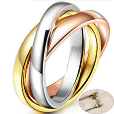 Steel, bandring, wedding ring, combination