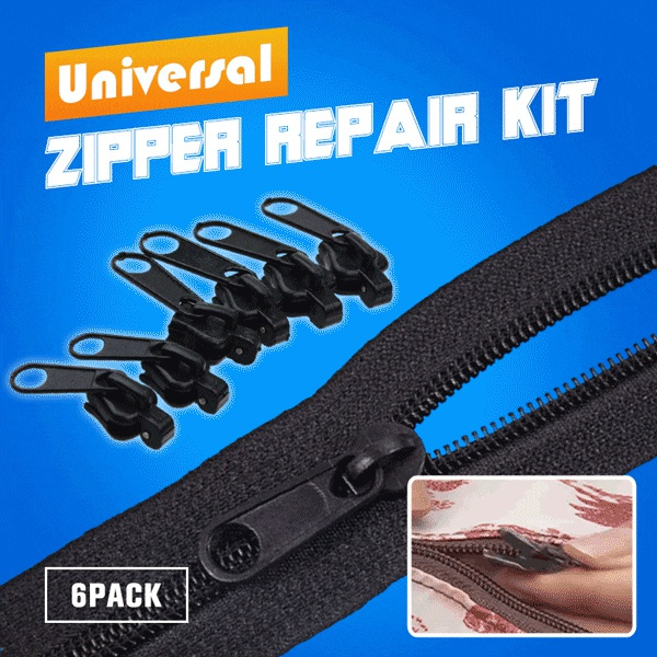 6pcs/set Universal Instant Fix Zipper Repair Kit Replacement Zip Slider