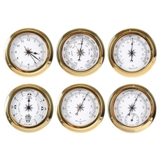 Copper, wallmounted, barometer, Clock