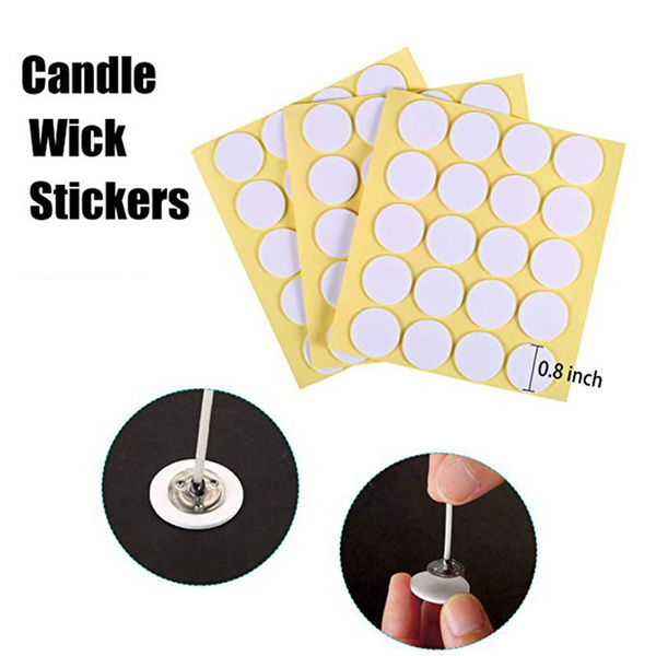 40/100Pcs Candle Wicks Stickers Doublesided Foam Adhesive 20mm Glue