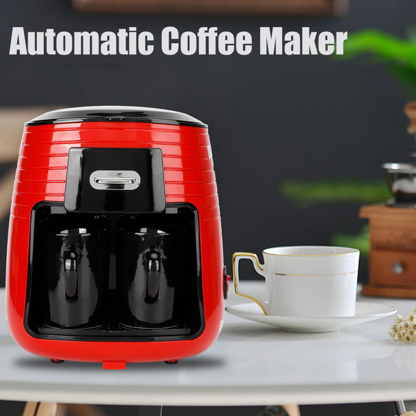 0.25L Full Automatic Coffee Machine American Double Cup Drip Coffee ...