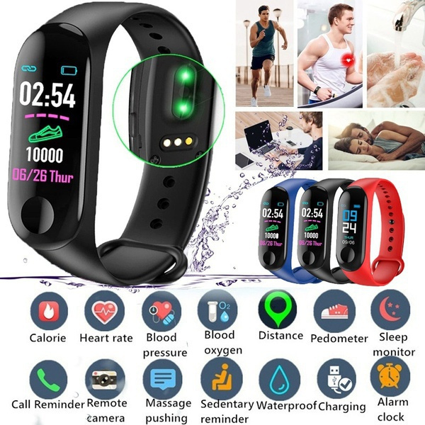 M3 smartwatch band fitness sales tracker