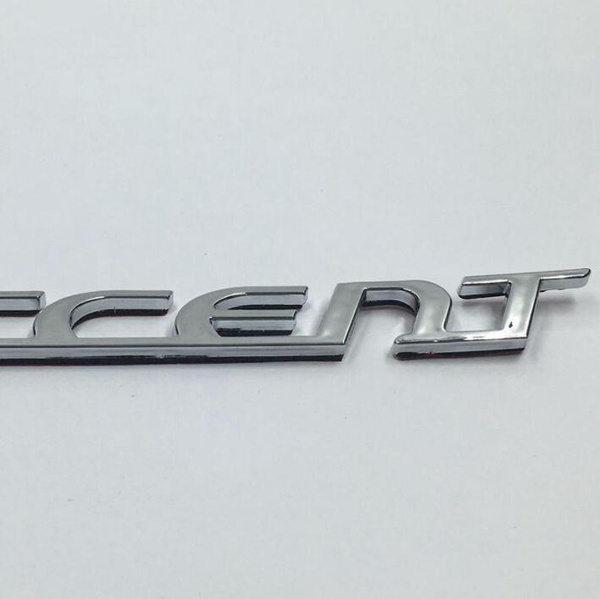 3D Letters For Hyundai Accent Car Rear Trunk Emblem ABS Chrome Badge ...