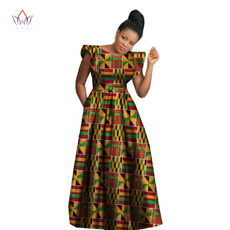 africanprint, Plus Size, lotussleeve, long dress