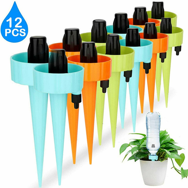 1/12pcs Garden Plant Automatic Self Watering Spikes Stakes Valve Waterer Device 