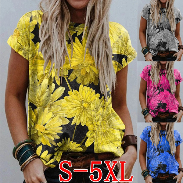 Fashion Women's Daisy Flower Prined 