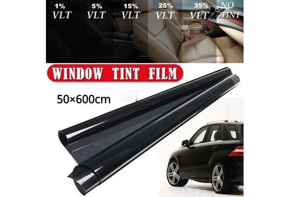 Pumpumly Rollo de película de tinte de la ventana del coche de 50 x 600 cm para la ventana del coche auto de la casa de la ventana del vidrio de la etiqueta engomada de la película solar