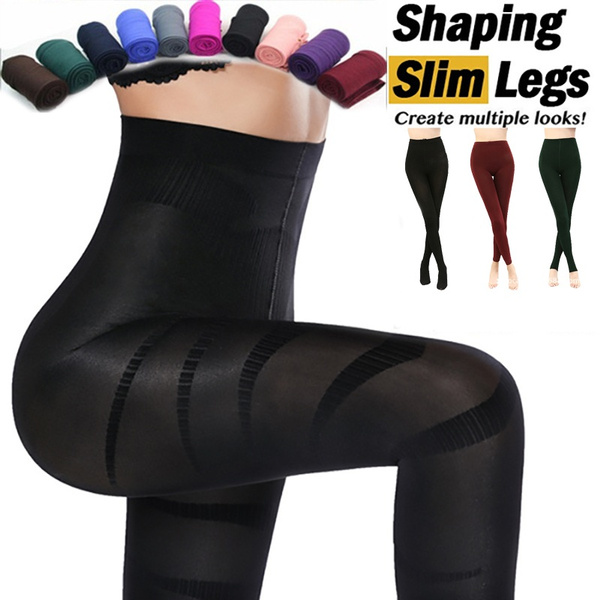 Women Slim Leggings Sculpting Sleep Leg Shaper Compression Leggings Fat  Burning Tights Control Pantyhose Opaque Tights Yoga Pants