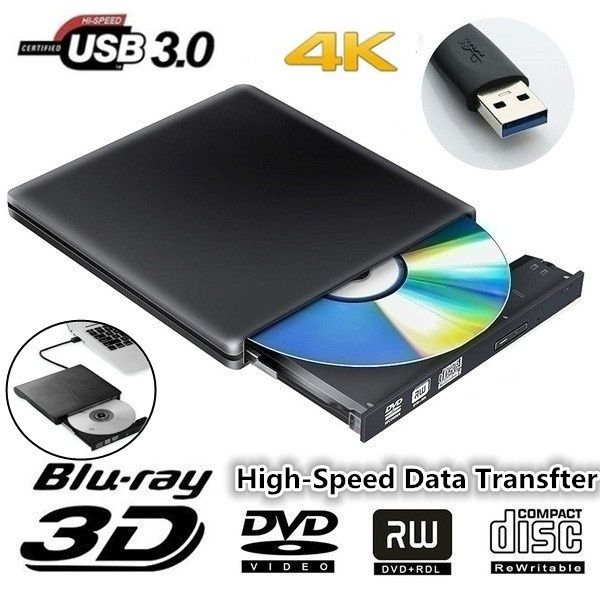 2021 new USB high speed external CD DVD drive 4K 3D Blu-ray player ...