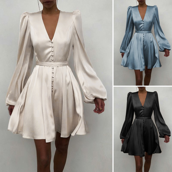 Silk Short Dress White | Τhe KNLs