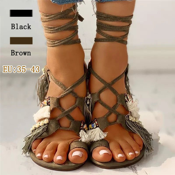 Buy Boho Wedding Sandals for Bride /flat White Bridal Lace Sandals/ Leather Beach  Sandals Online in India - Etsy