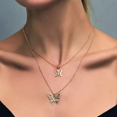 butterfly, Chain Necklace, Fashion, for