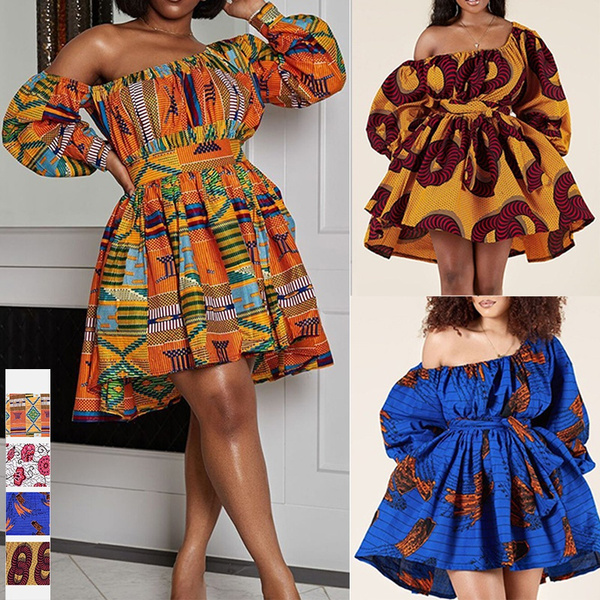 African Ankara Print Maxi Meesho Dress For Women Traditional Casual Outfit  With Lotus Sleeves And V Neckline Fashionable African Attire Meesho Dress  210422 From Dou003, $18.35 | DHgate.Com