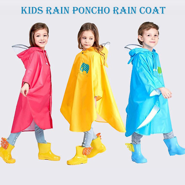 Kids Cute Rain Wear 3D Cartoon Children Raincoat Jacket Ponchos for Boy Girl 
