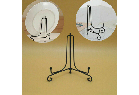 Rigid Sturdy Plastic Plate Display Stand Easel Disk/Dish/Bowl Holder Mount Table