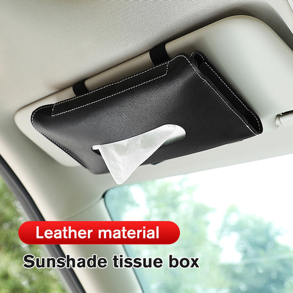 Car Tissue Box Car Sun Visor Tissue Box Holder Auto Interior Storage