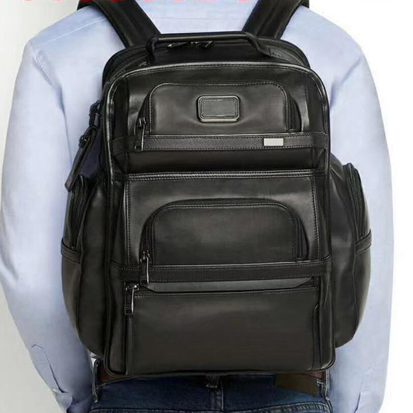 NEW Mochila De cuero impermeable para hombre, bolso de hombro para viaje de  negocios, mochila para portátil, mochila de viaje | Wish