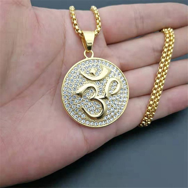 Hip Hop Iced Out Round Indian Yoga 