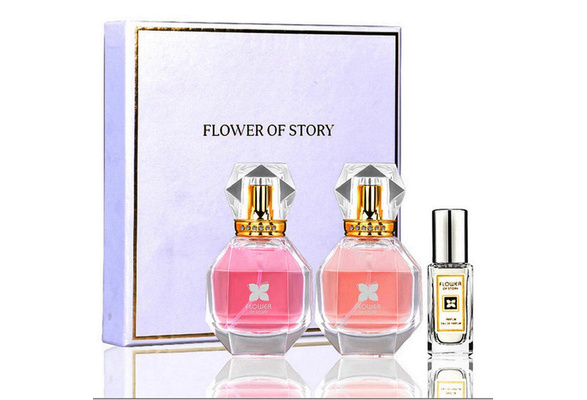 Flower Words Perfume Gift Box Perfume for Women 4-Piece Set Long-Lasting  Light Perfume Women's Wooden Floral Fragment Exquisite - AliExpress