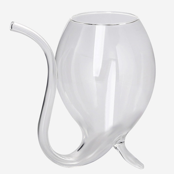 Vampire Fancy Straw Glass Martini Cocktail Glasses For Beverage - 350Ml