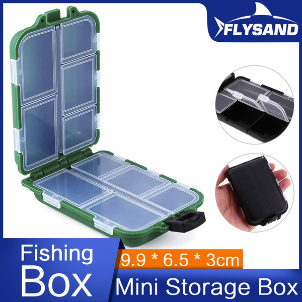 NEW 10 Compartments Fishing Box Mini Storage Box Fishing Tackle Box Fishing  Bait Spoon Hook Bait Box Gadget Box Pesca Fishing Accessories