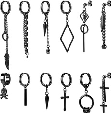 Steel, crossearring, Jewelry, Chain